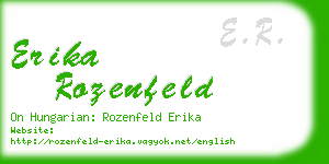 erika rozenfeld business card